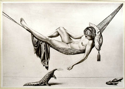 Richard Müller (1874-1954),ein reizendes, symbolträchtiges Blatt und ein
Meisterstück der Kompostion,a charming and masterly composed artwork